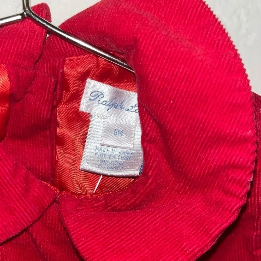 Ralph Lauren red fancy dress, size 6 months